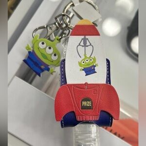 Disney Red and Blue Alien Rocket Keychain & hand sanatizer